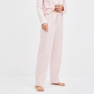 Haven Well Within | 100% Cotton Poplin Awning Stripe Sleep Pants, Size L